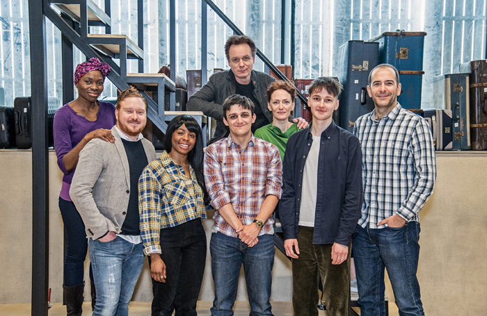 The new cast of Harry Potter and the Cursed Child. Back row (left to right) Jamie Ballard (Harry Potter), Susie Trayling (Ginny Potter) Front row (left to right) Rakie Ayola (Hermione Granger), Thomas Aldridge (Ron Weasley), Helen Aluko (Rose Granger-Weasley), Joe Idris-Roberts (Albus Potter), Jonat