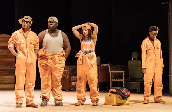 The cast of Holes at Nottingham Playhouse