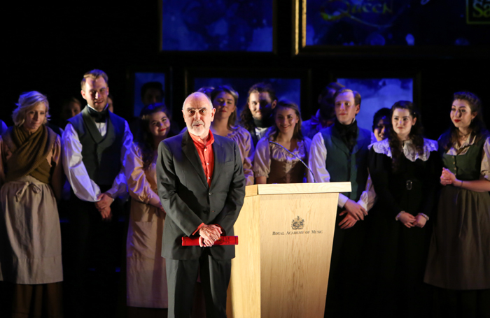 Claude-Michel Schonberg receiving his honorary membership of the Royal Academy of Music. Photo: Kate Cowdrey