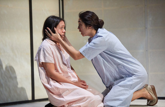 Francis Mayli McCann and Kirsty Rider in The Great Wave at the National Theatre, London. Photo: Mark Douet