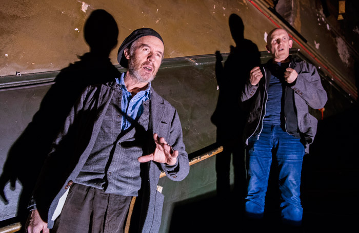 Stephen Dillane and Conor Lovett in How It Is (Part One) at the Print Room.  Photo: Tristram Kenton