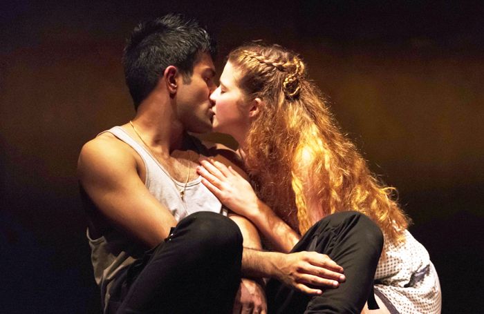 Bally Gill and Karen Fishwick in Romeo and Juliet at the Royal Shakespeare Theatre. Photo: Topher McGrillis/RSC