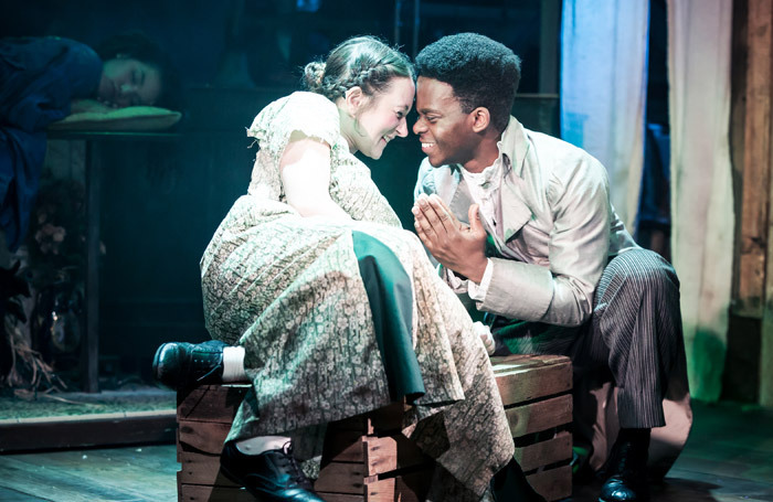 Sophie Stone and Tyrone Huntley in A Midsummer Night's Dream at Watermill Theatre, Newbury. Photo: Scott Rylander