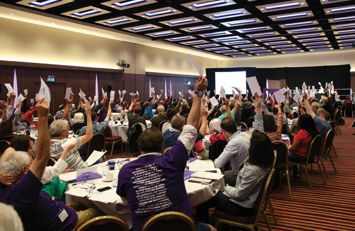 Equity members voting at the union’s Annual Representative Conference 2018. Photo: Phil Adams
