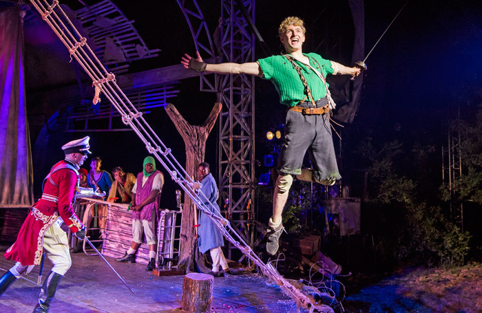 Sam Angell in Peter Pan at Open Air Theatre, London. Photo: Tristram Kenton