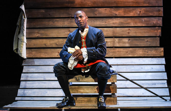 Paterson Joseph in Sancho: An Act of Remembrance at Wilton's Music Hall, London. Photo: Robert Day