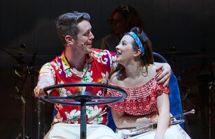 David Heywood and Isobel Bates in Summer Holiday at Octagon Theatre, Bolton. Photo: Richard Lakos