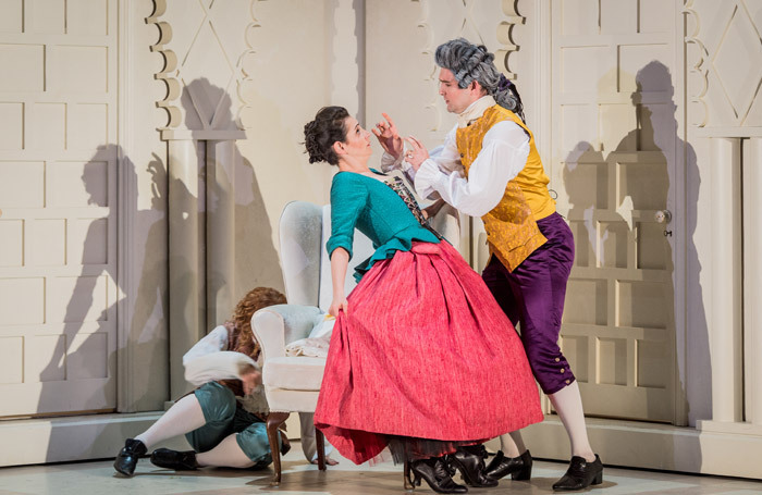 Aoife Miskelly and James Newby in Le Nozze di Figaro at Nevill Holt Opera. Photo: Robert Workman