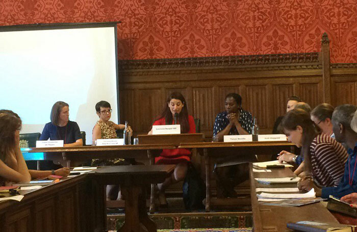 A meeting of the Performers' Alliance All-Party Parliamentary Group was chaired by MP Luciana Berger. Photo: Equity