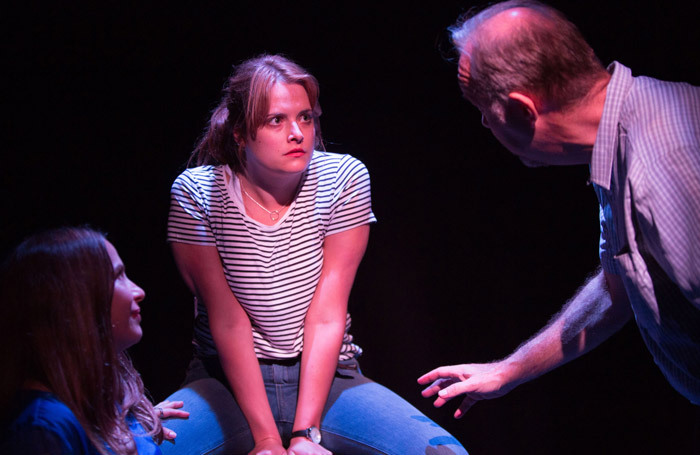 Hannah Britland and David Schaal in The Play About My Dad at Jermyn Street Theatre, London. Photo: Harry Livingstone