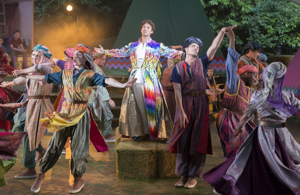 Matthew Jeans and company in Joseph and the Amazing Technicolor Dreamcoat at Kilworth House. Photo: Jems Photography