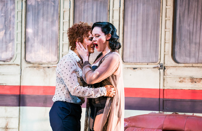 Julia Sporsen and Jennifer France in Ariadne Auf Naxos at Opera Holland Park. Photo: Tristram Kenton