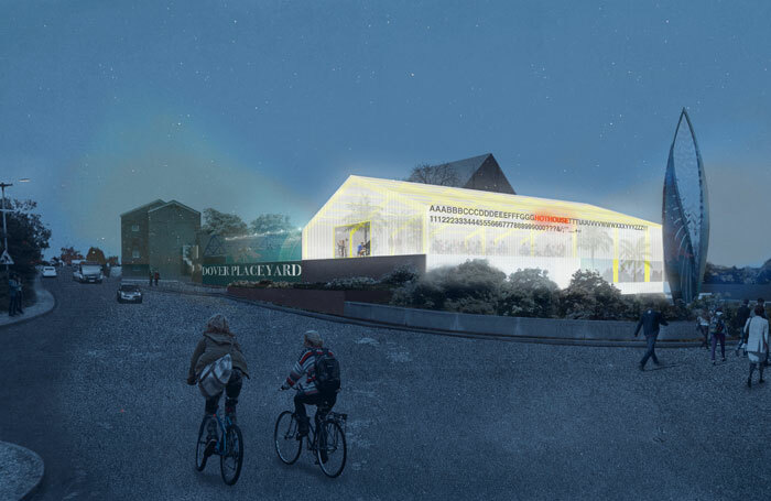 Artist's impression of Ashford's new Coachworks hub, which will include an open-air performance space