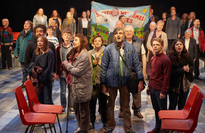 The company of Songs from the Seven Hills at Crucible Theatre, Sheffield. Photo: Mark Douet