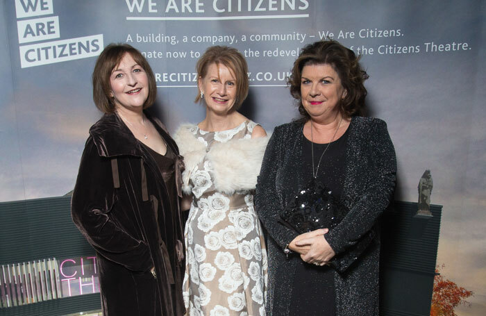 Judith Kilvington, centre, with actors Blythe Duff and Elaine C Smith at a gala in October 2017. Photo: Gibson Digital