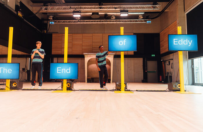 Alex Austin and Kwaku Mills in The End of Eddy at the Studio, Edinburgh. Photo: Ryan Buchanan