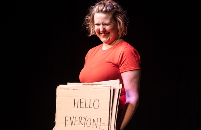 Victoria Firth in How to be Amazingly Happy! at Pleasance Courtyard. Photo: Nick Wesson