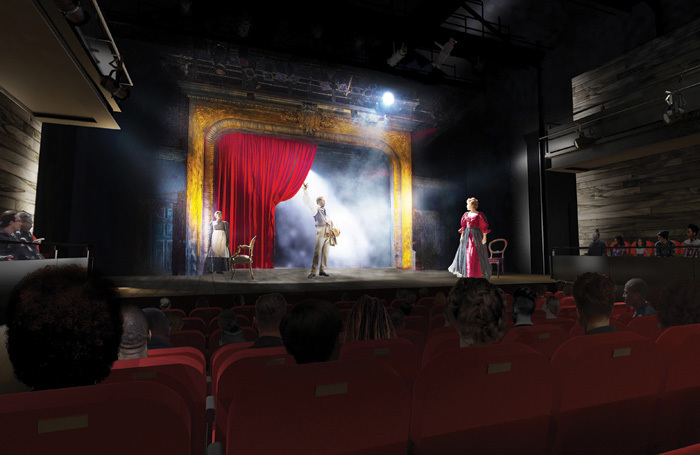 Artist's impression of the view from the Kiln Theatre's new auditorium. Image: Chapman Waterworth
