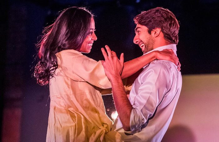 Anjana Vasan and Shubham Saraf in An Adventure at the Bush Theatre, London. Photo: Tristram Kenton