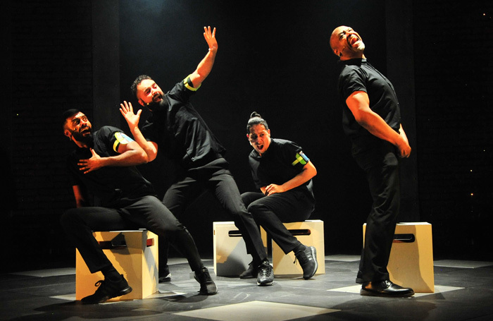 The cast of Bouncers at Royal Court, Liverpool. Photo: Zanto Digital