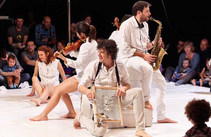 The cast of Beatles for Babies at the Boing Children's Festival. Photo: Tristan Perez-Martín