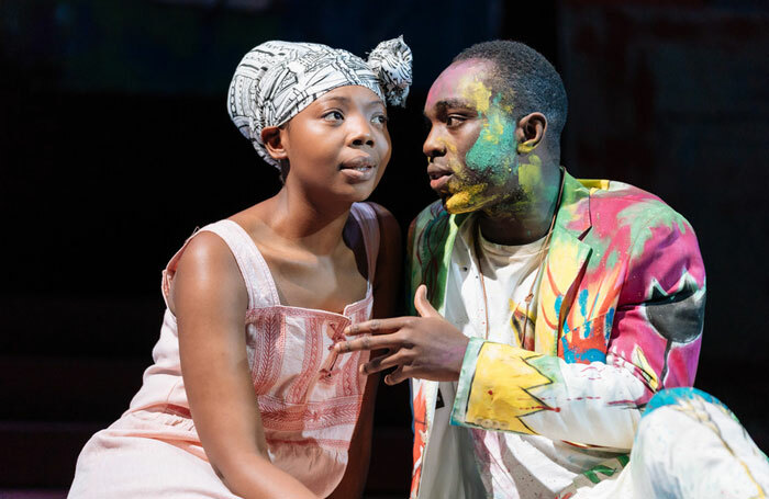 Mimi Ndiweni and Paapa Essiedu in the RSC’s 2018 tour of Hamlet. Videos of Essiedu performing speeches from the play are available as part of the Shakespeare Learning Zone. Photo: Manuel Harlan