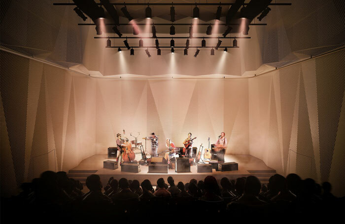 Artist's impression of a performance at the new 200-seat studio theatre space at Edinburgh's new Impact Centre. Photo: Hayes Davidson