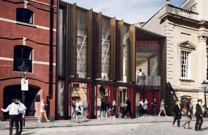 Bristol Old Vic’s new entrance and foyer, which opens in September. Image: Haworth Tompkins