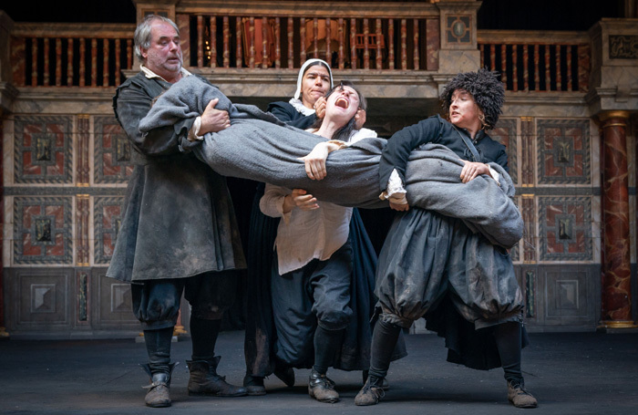 The cast of Eyam at Shakespeare's Globe, London. Photo: Marc Brenner