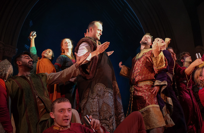 Scene from Henry II at Reading Minster. Photo: Pieter Lawman