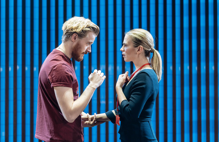 Jack Lowden and Hayley Atwell in Measure for Measure. Photo: Manuel Harlan