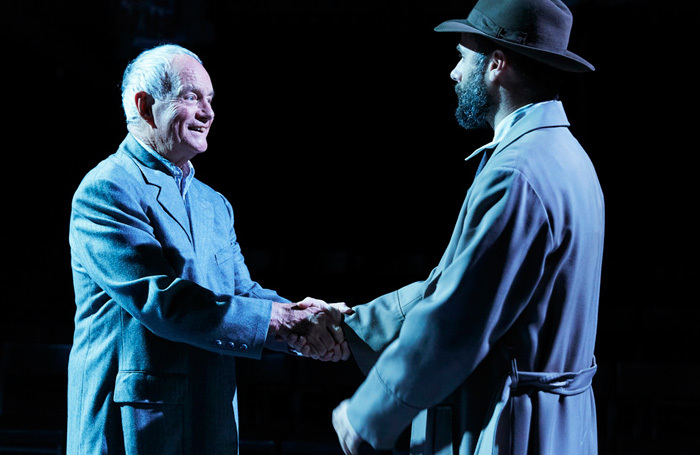 Geoffrey Beevers and Jay Taylor in Maydays at the Other Place, Stratford-upon-Avon. Photo: Richard Lakos