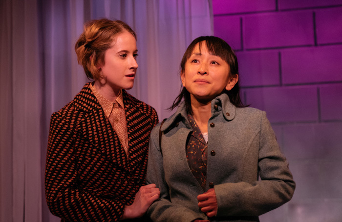 Alice Dillon and Tomoko Komura in The Art of Gaman at Theatre503, London. Photo: Helen Murray