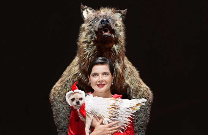 Isabella Rossellini and Pan in Link Link at Southbank Centre, London. Photo: Brigitte Lacombe