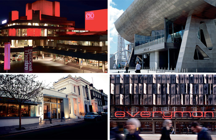 Theatres such as the National (top left), Lowry (top right), Almeida (left) and Liverpool Everyman (above) run cut-price ticket schemes. Photos: David Samuels/ Len Grant/Philip Vile/Tim Walker