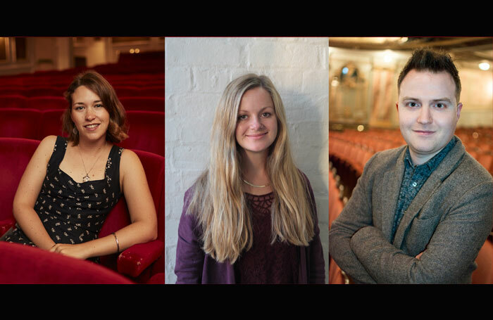 New producers at Royal and Derngate, from left: Rosie Townshend, Tess Dowdeswell and Peter Huntley. Photos: Luc Percival