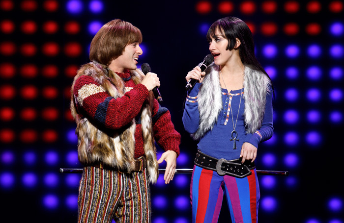 Jarrod Specor and Micaela Diamond in The Cher Show at Neil Diamond Theatre, New York. Photo: Joan Marcus