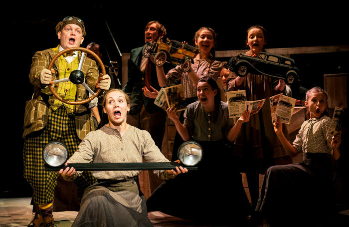 Cast of The Wind in the Willows at the New Vic Theatre, Newcastle-under-Lyme. Photo: Andrew Billington