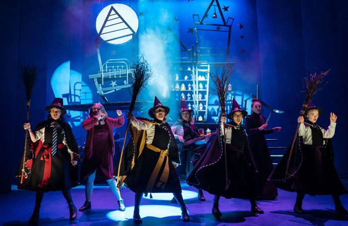 The cast of The Worst Witch at Royal and Derngate, Northampton. Photo: Manuel Harlan