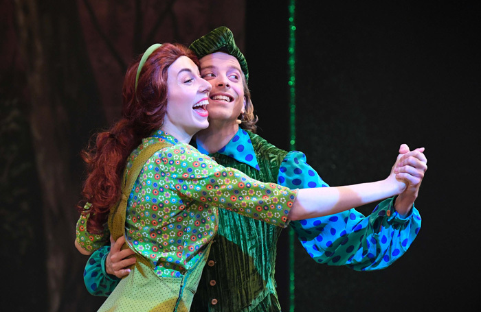 Genevieve Lowe and Tom Riddell in Maid Marian at the Swan Theatre, Worcester