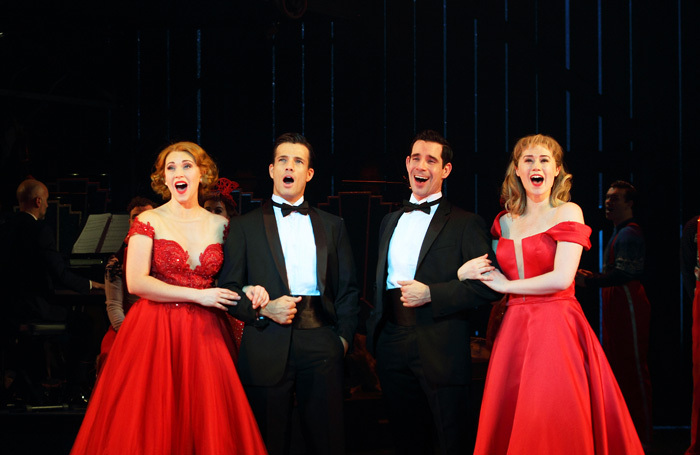 The cast of White Christmas at Leicester Curve. Photo: Catherine Ashmore