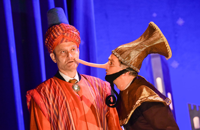 Hugh Dennis and John Marquez in The Messiah at the Other Palace, London. Photo: Robert Day