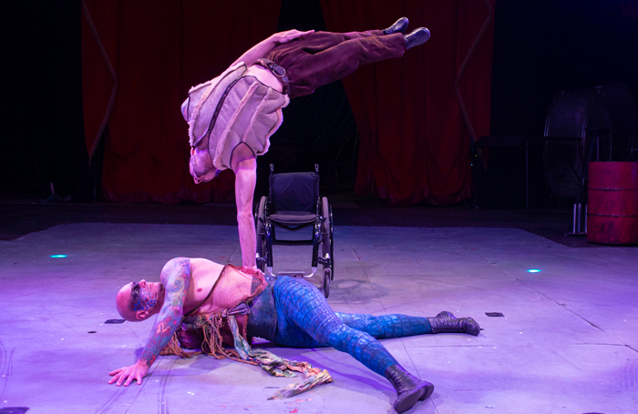 Alan Pagnota and Rafael Ferreria in Cirque Berserk’s Inferno. Photo: Piet-Hein Out