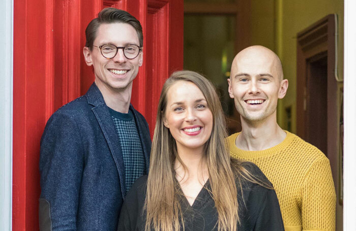 Left to right: Cosson's head of singing Richard Kent, principal Sophie Cosson and head of dance Mark Iles. Photo: Shoot Me Club