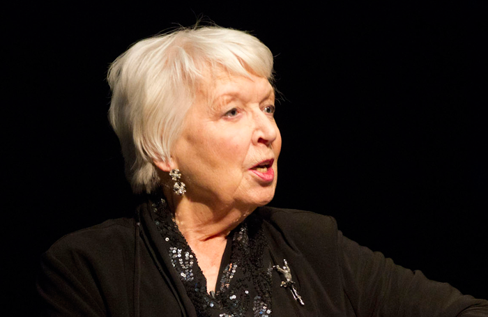 June Whitfield at the Slapstick Festival in Bristol in 2013, where she received the Aardman Slapstick Comedy Legend Award. Photo: Wikimedia and Slapstick Festival