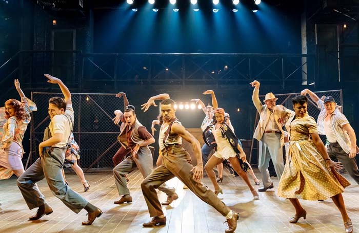 Layton Williams and the company of Kiss Me, Kate at Sheffield's Crucible Theatre. Photo: Manuel Harlan