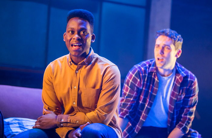 Tyrone Huntley and Billy Cullum in Leave to Remain at Lyric Hammersmith, London. Photo: Tristram Kenton
