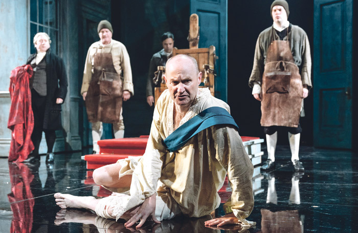 Mark Gatiss in The Madness of George III at Nottingham Playhouse. He was praised as an example of a high-profile actor taking a job in a regional theatre. Photo: Manuel Harlan