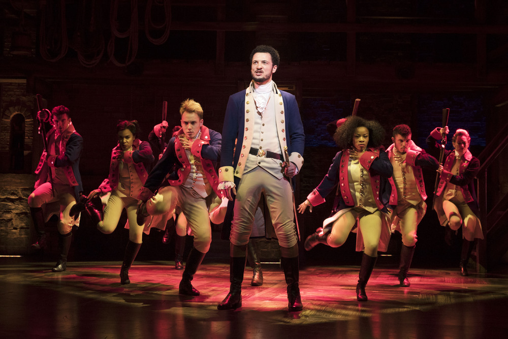 Paul Wooller, Felicity French and Trevor Jackson are nominated for their casting of Hamilton. Photo: Matthew Murphy