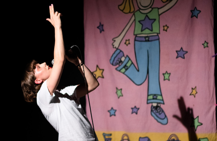 Holly Beasley-Garrigan in Opal Fruits at Vaults, London. Photo: Alex Gent